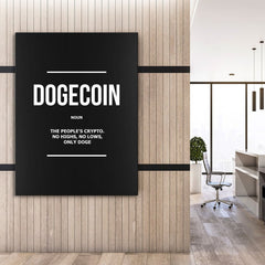 Define Dogecoin Canvas Wall Art - Stock Region