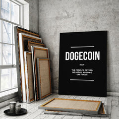 Define Dogecoin Canvas Wall Art - Stock Region