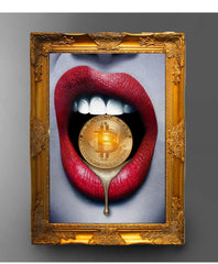 Craving Bitcoin Canvas Wall Art - Stock Region